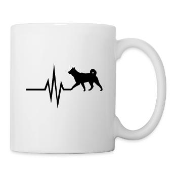 Mein Herz schlägt für Hunde - American Akita - Tasse - Weiß - Rechts