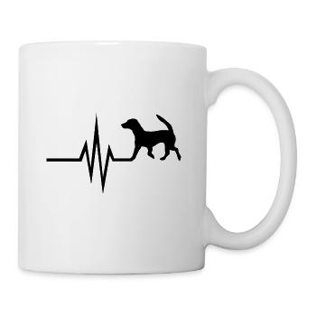 Mein Herz schlägt für Hunde Jack Russell Terrier - Tasse - Weiß - Rechts