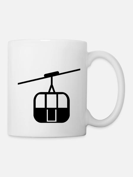 Seilbahn - Tasse - Weiß