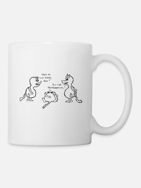 Wolf und Rotkaeppchen - Tasse - Weiß