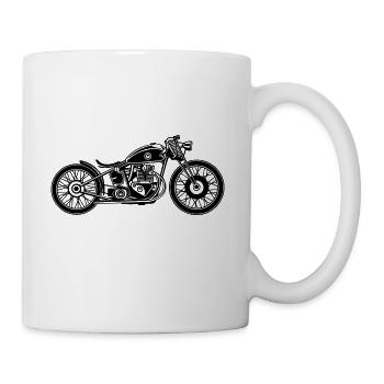 Chopper / Bobber motorcycle 09_black - Mug - white - Right