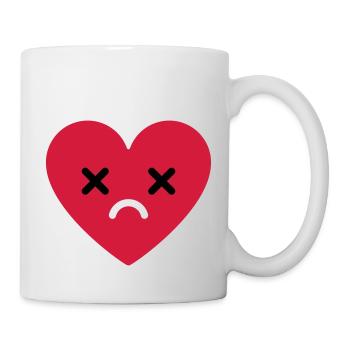 trauriges Herz emoji - Tasse - Weiß - Rechts