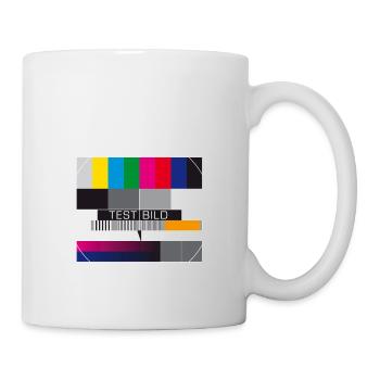 Image de test Télévision Écran Fermoir d’émission - Mug blanc - blanc - Droite