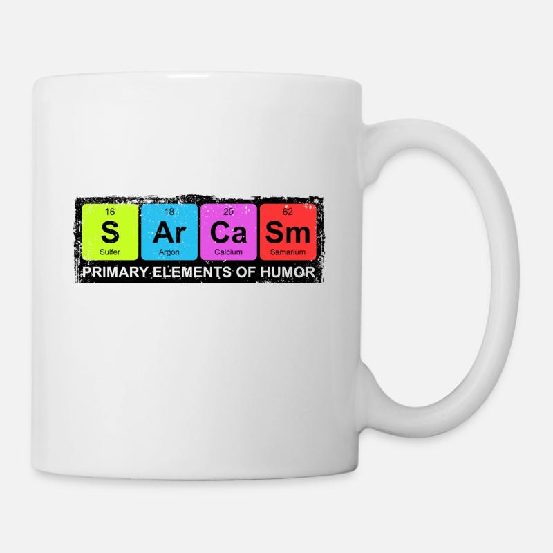 Sarcasm Periodic Elements Of Humor - Mug - white
