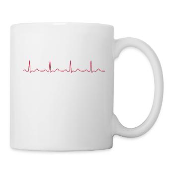 rythme cardiaque - Mug blanc - blanc - Droite