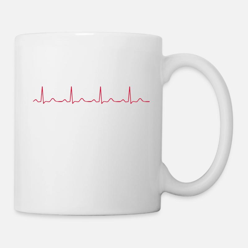 Herzschlag - Tasse - Weiß
