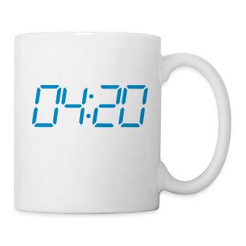 4:20 pm Seven segment digital clock - Mug - white - Right