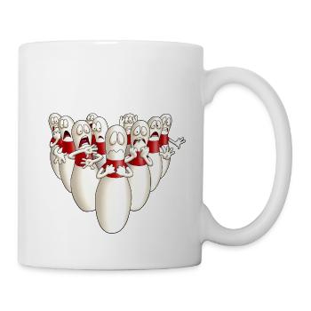 Fun Shirt Kegelen Bowling diese Angst - Tasse - Weiß - Rechts