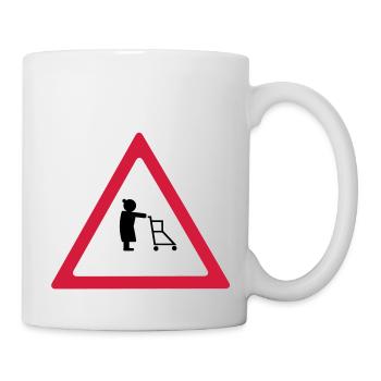 attention pensioners - Mug - white - Right