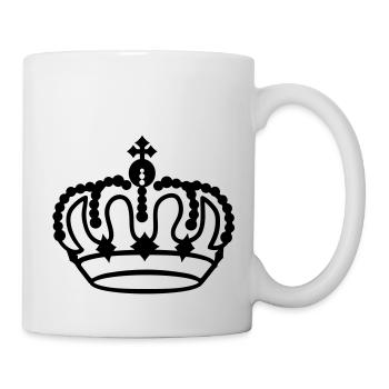 Même une couronne - Mug blanc - blanc - Droite