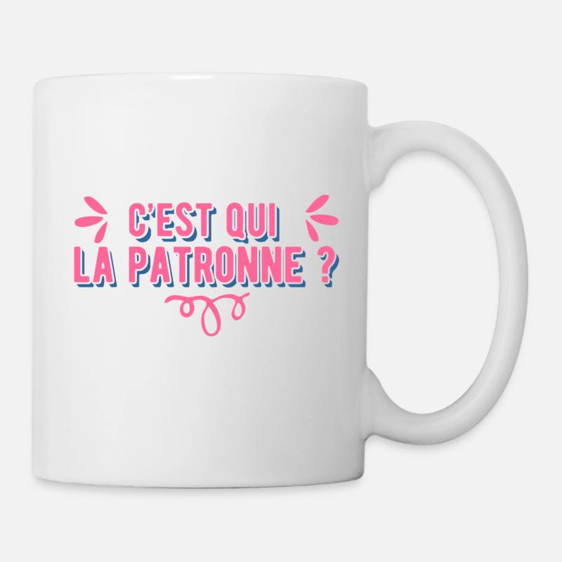 C'est qui la patronne cadeau - Mug blanc - blanc