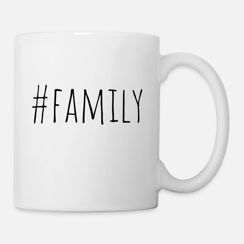 Hashtag Family - stylische Geschenkidee - Tasse - Weiß