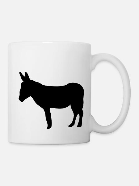 animaux fermer ane - Mug blanc - blanc