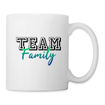 TEAM FAMILY Dream Team Familie Eltern Geschenk - Tasse - Weiß - Rechts