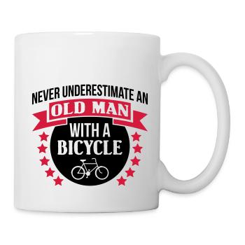 Old Man With A Bicycle - Mug - white - Right