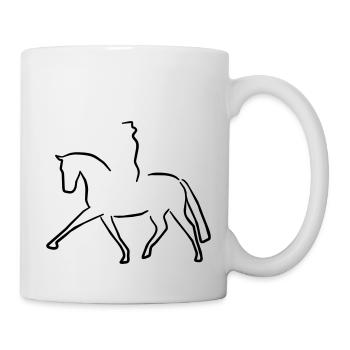dressurpferd - Tasse - Weiß - Rechts
