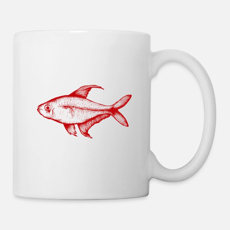 Poisson rouge - Mug blanc - blanc