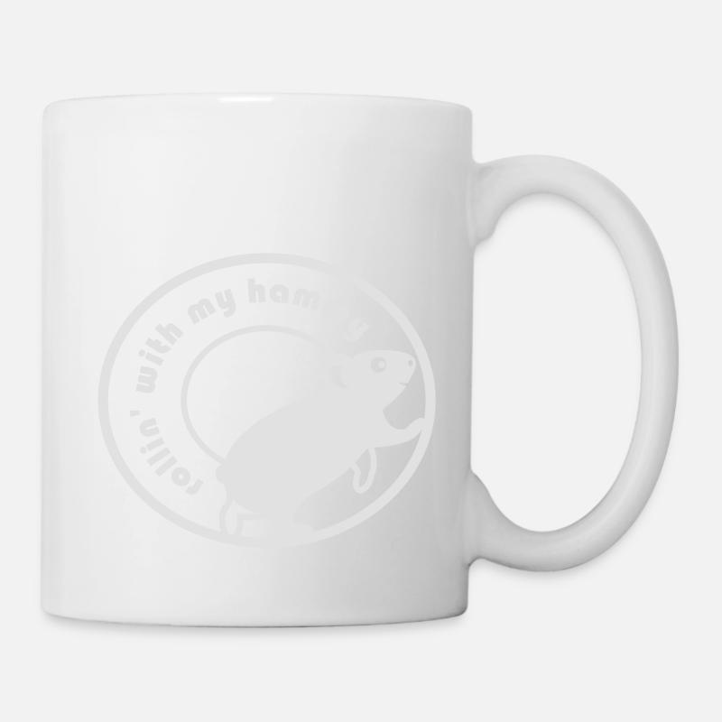 Rollin 'With My Hammy »Hamster Wheel' - Mug blanc - blanc