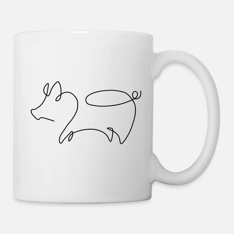 Schwein - Tasse - Weiß