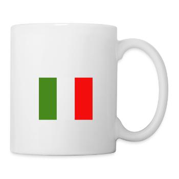 Italien Flagge - Tasse - Weiß - Rechts
