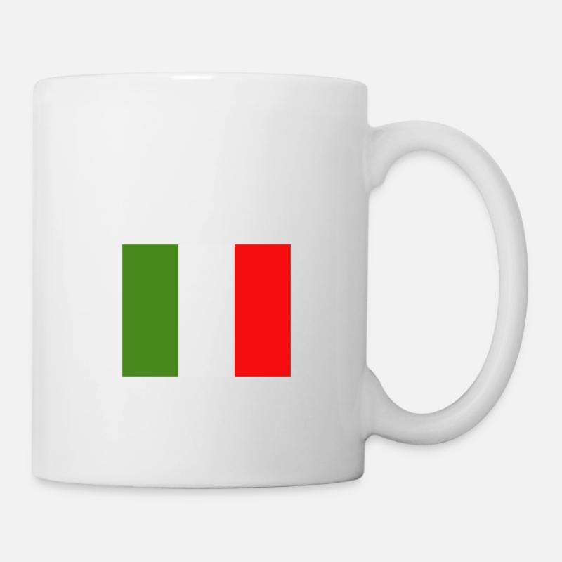 Italien Flagge - Tasse - Weiß