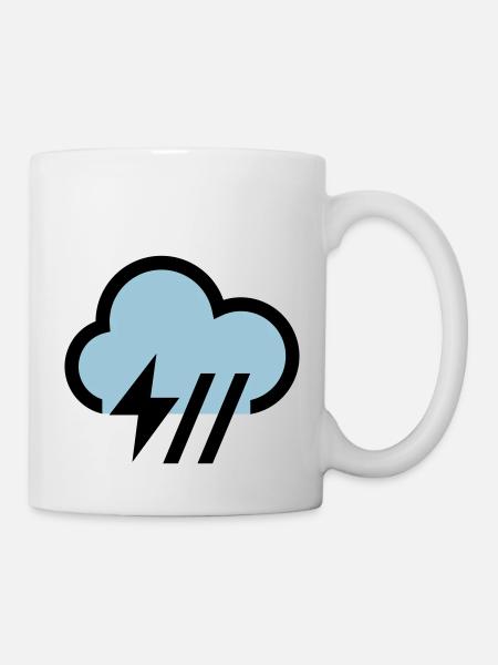 Storm, storm cloud icon, icon - Mug - white