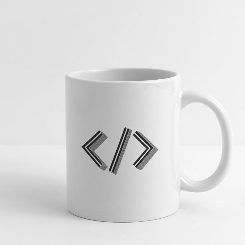 Retro Bracket’s - Full Stack Developer HTML XML Mug blanc