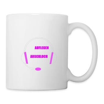 Notiz an mich erst auflegen danach arschloch sagen - Tasse - Weiß - Rechts