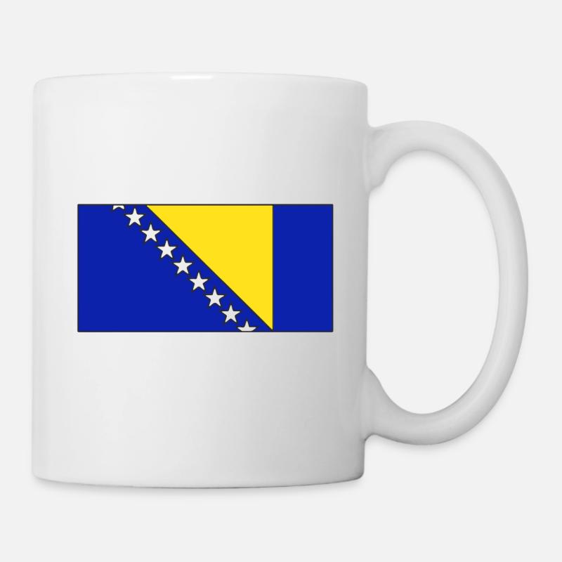 Drapeau de Bosnie-Herzégovine - Mug blanc - blanc
