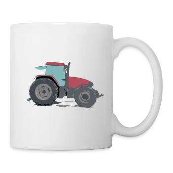 Traktor rot Landwirtschaft - Tasse - Weiß - Rechts