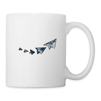 avion en papier - Mug blanc - blanc - Droite