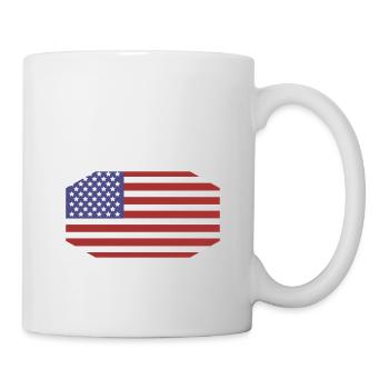 Flagge der Vereinigten Staaten - Tasse - Weiß - Rechts
