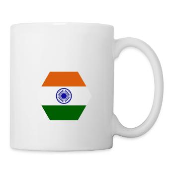 Indien Flagge - Tasse - Weiß - Rechts