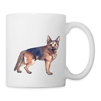 Deutscher Schäferhund - Tasse - Weiß - Rechts