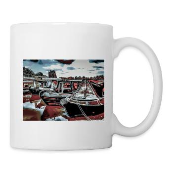 Kanal-Boots-Jachthafen, Northampton - Tasse - Weiß - Rechts
