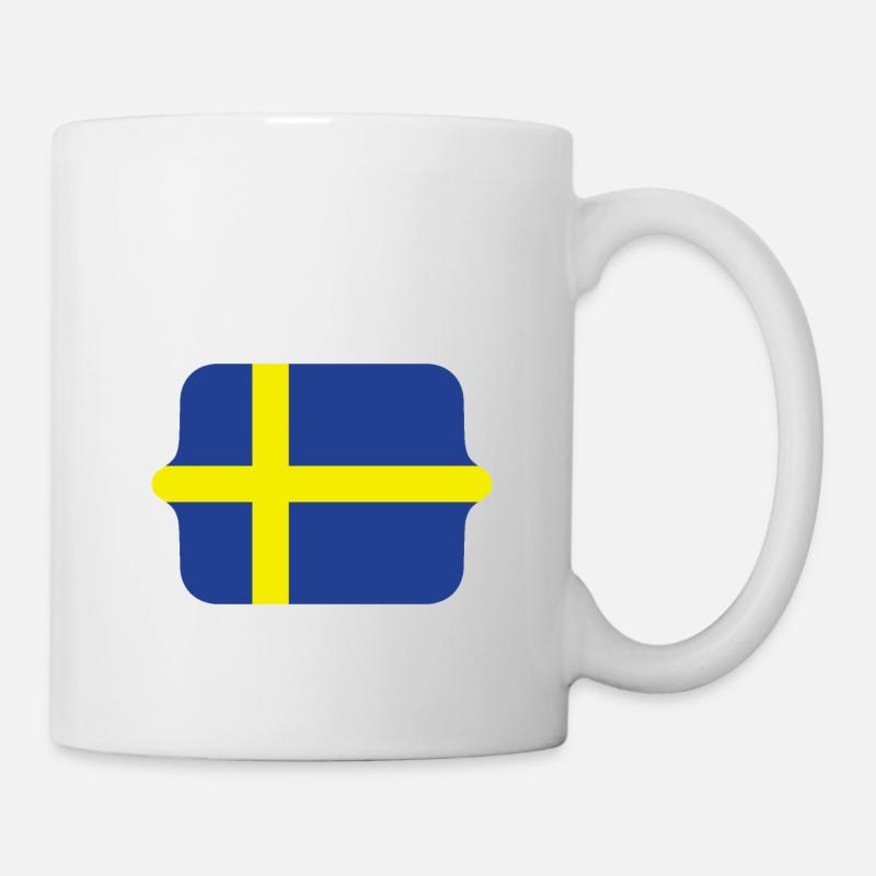 drapeau suédois - Mug blanc - blanc