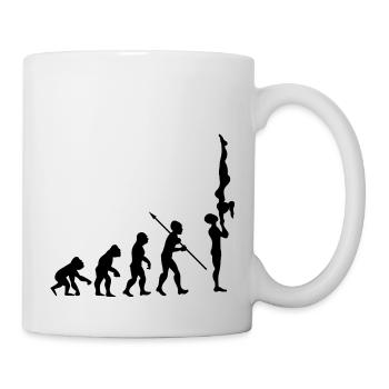 Evolution Gymnastik Turnen Akrobatik Geräteturnen - Tasse - Weiß - Rechts