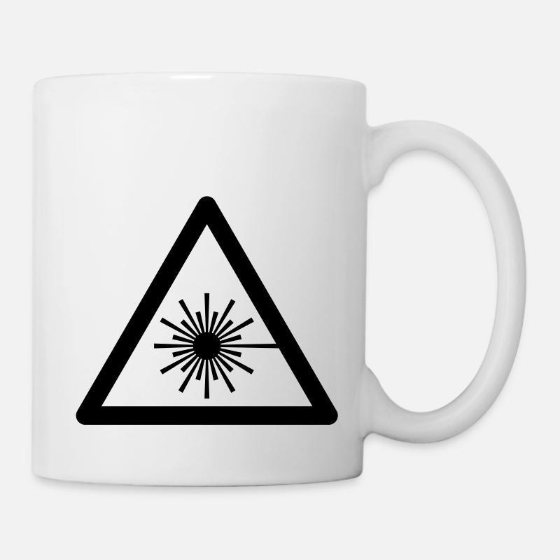 Gefahrensymbol - Laser Light - Tasse - Weiß