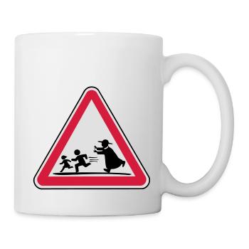 Achtung Pfarrer - Tasse - Weiß - Rechts
