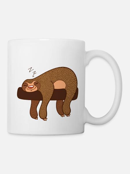Faultier - Tasse - Weiß