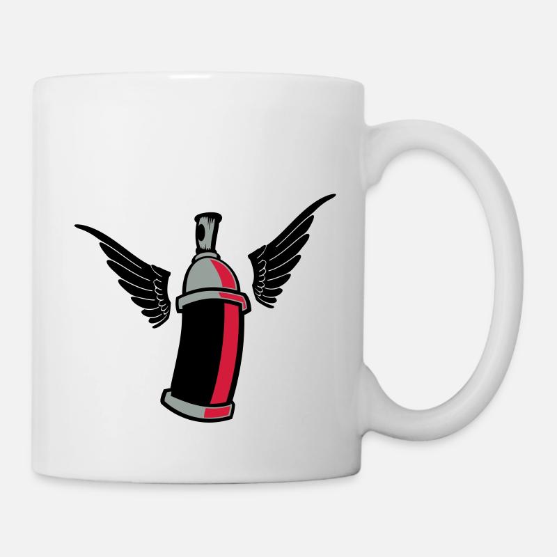 flying_graffiti_can_3c - Tasse - Weiß