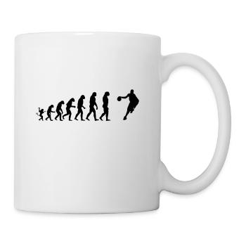 Evolution du basketteur - Mug blanc - blanc - Droite