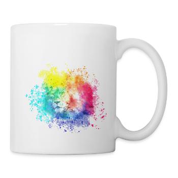 Löwenkopf Wasserfarben - Tasse - Weiß - Rechts