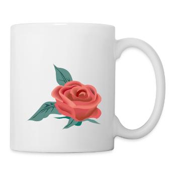 Fleur rose - Mug blanc - blanc - Droite