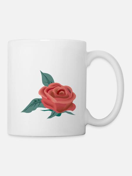 Rose flower - Mug - white