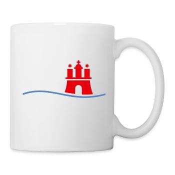 Armoiries de l'état de Hambourg - Mug blanc - blanc - Droite