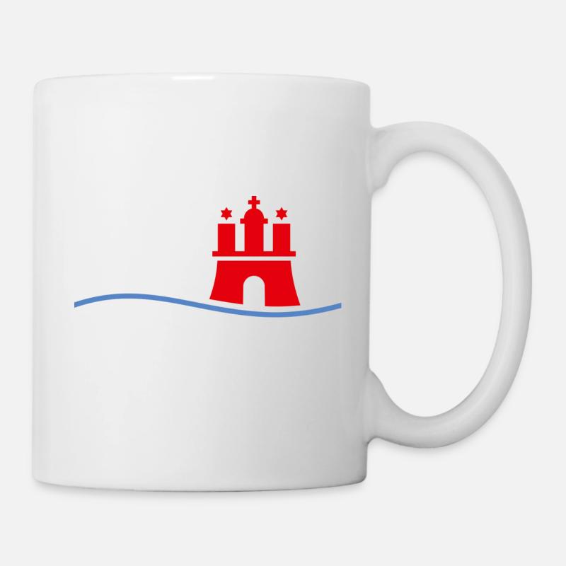 Hamburger Bundesland Wappen - Tasse - Weiß