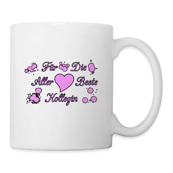 Für die Aller Beste Kollegin 1 Freundschaft Büro - Tasse - Weiß - Rechts