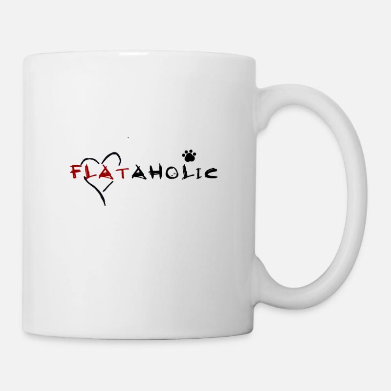 flataholic schwarz - Tasse - Weiß
