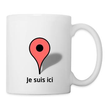 Ich befinde mich hier - Tasse - Weiß - Rechts